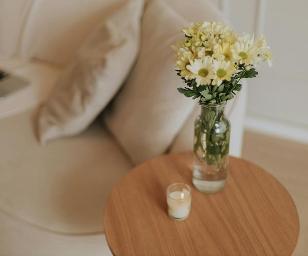 Soft light in a room for morning practice